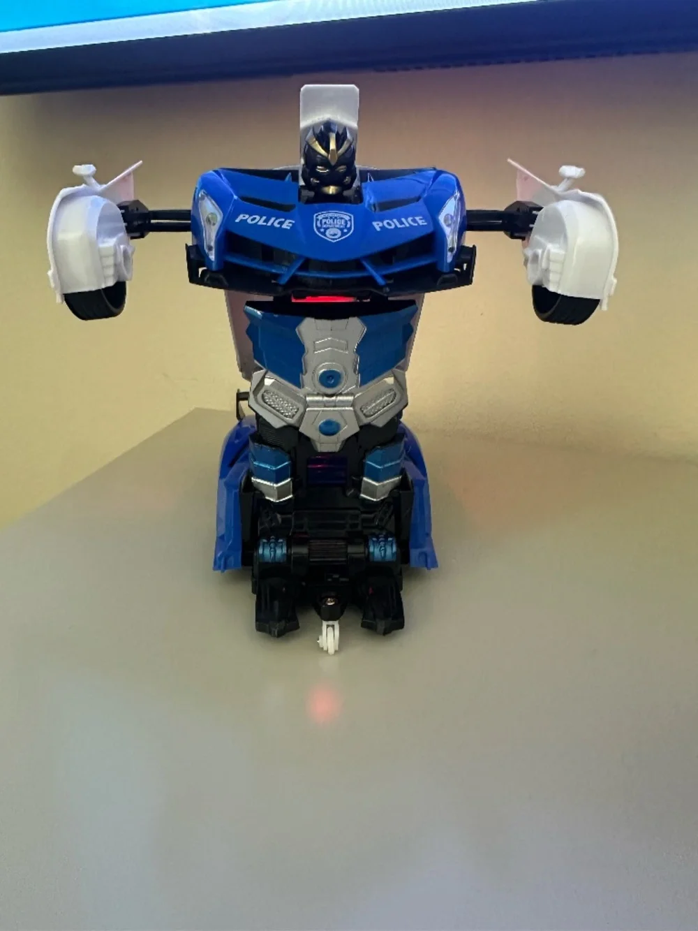 Remote control transforming police car